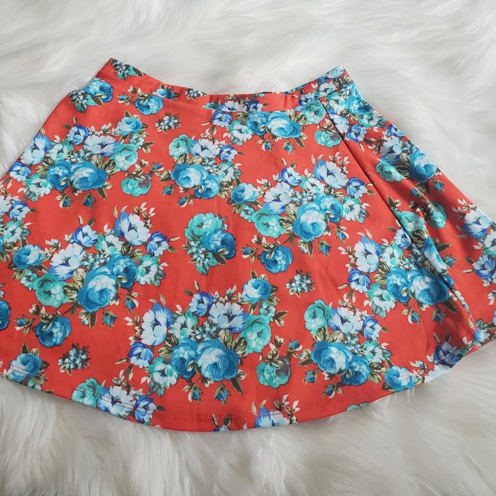 Orange/blue skater skirt!